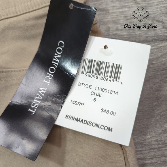 89th & Madison Comfort Waist Cropped Pants Size 6 - Picture 2 of 6